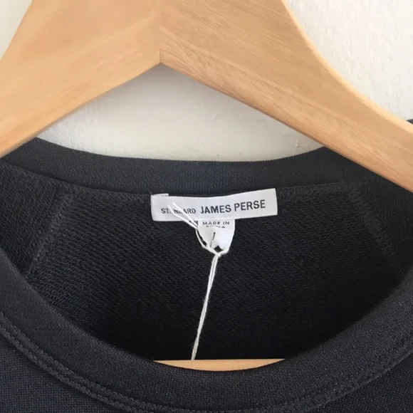 NWT James Perse raglan sweatshirt sz 1 dark navy - Picture 2 of 7